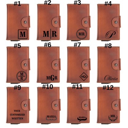 Leather Laser Engraving Card Holder