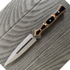 Custom Handmade Dagger Knife with Verzalit Handle | 4116 Stainless Steel Blade | Tactical & Outdoor Fixed Blade Knife with Leather Sheath