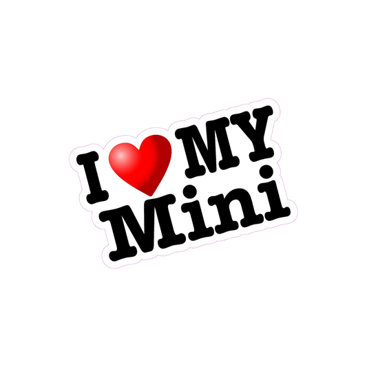 I LOVE MY MINI STICKER