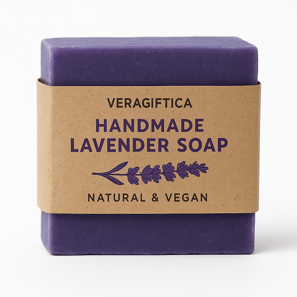 Handmade Lavender Soap Bar – Natural Cold Process Soap for Relaxation Skin Care – Aromatherapy Gift – Vegan & Organic