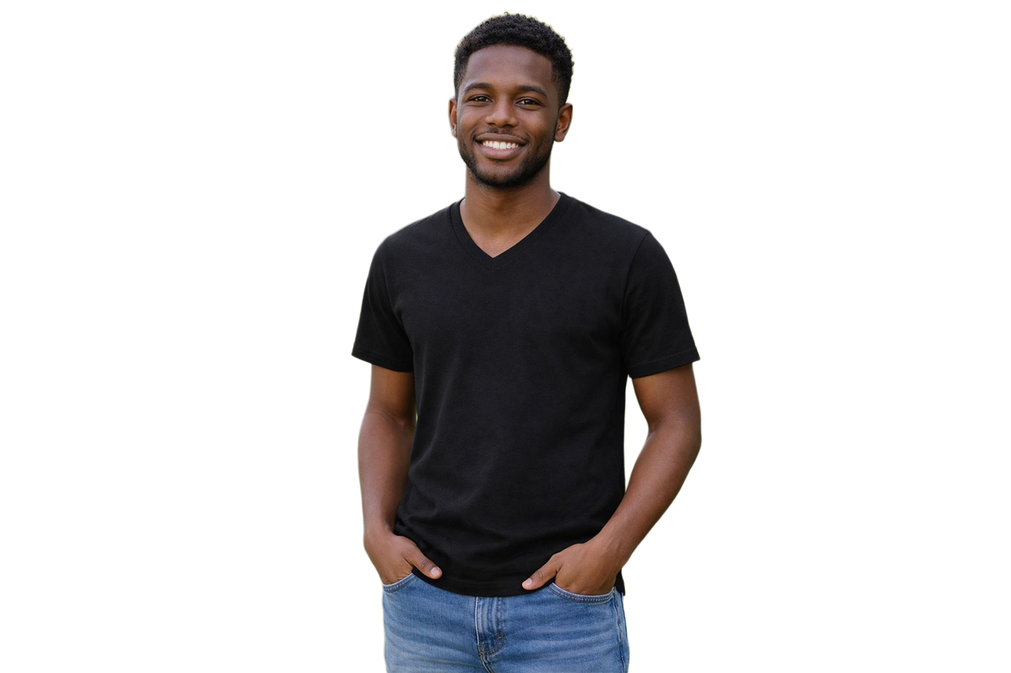 UNISEX V-NECK SHORT SLEEVE PREMIUM TSHIRT