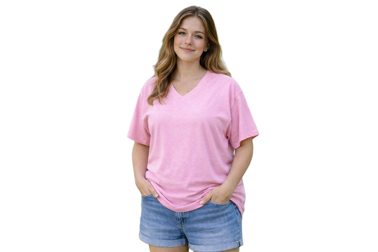 UNISEX V-NECK SHORT SLEEVE PREMIUM TSHIRT