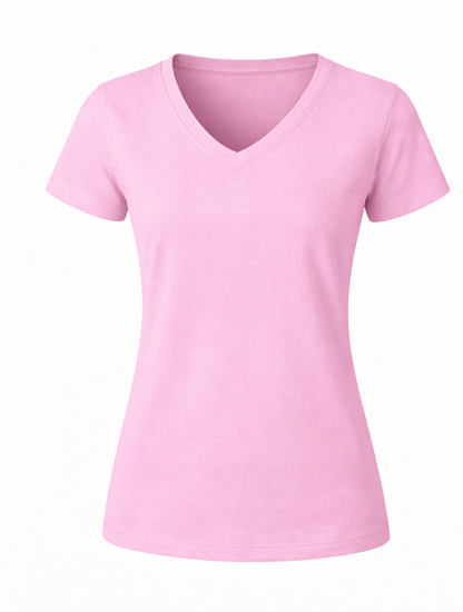 WOMEN V-NECK SHORT SLEEVE PREMIUM TSHIRT