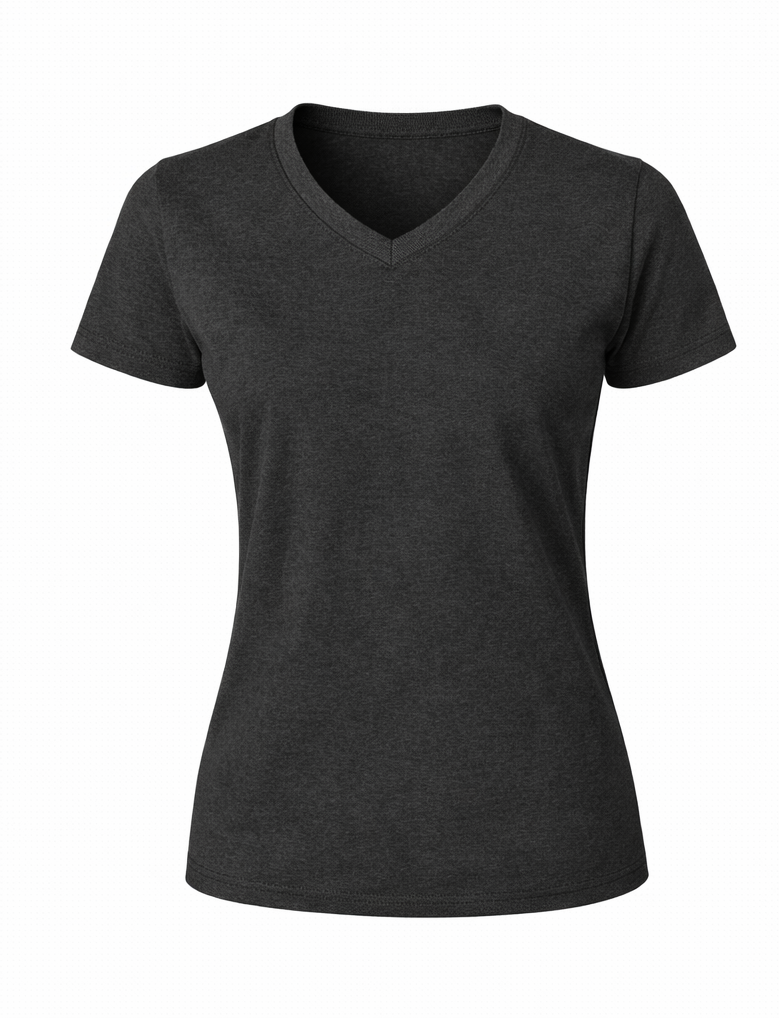 WOMEN V-NECK SHORT SLEEVE PREMIUM TSHIRT