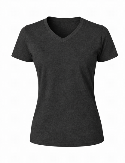 WOMEN V-NECK SHORT SLEEVE PREMIUM TSHIRT