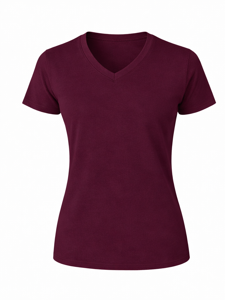 WOMEN V-NECK SHORT SLEEVE PREMIUM TSHIRT