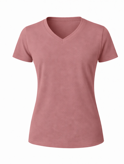 WOMEN V-NECK SHORT SLEEVE PREMIUM TSHIRT