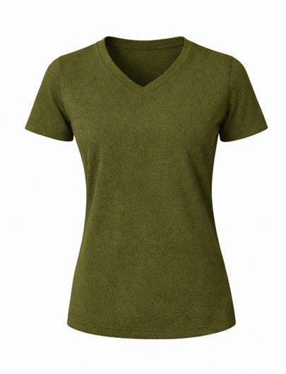 WOMEN V-NECK SHORT SLEEVE PREMIUM TSHIRT