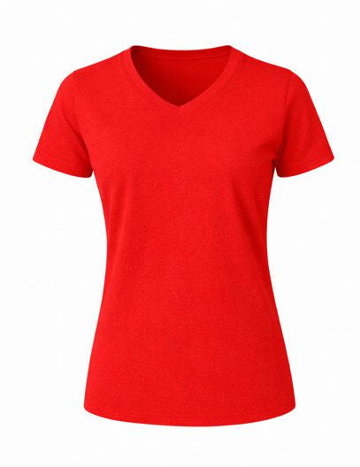 WOMEN V-NECK SHORT SLEEVE PREMIUM TSHIRT
